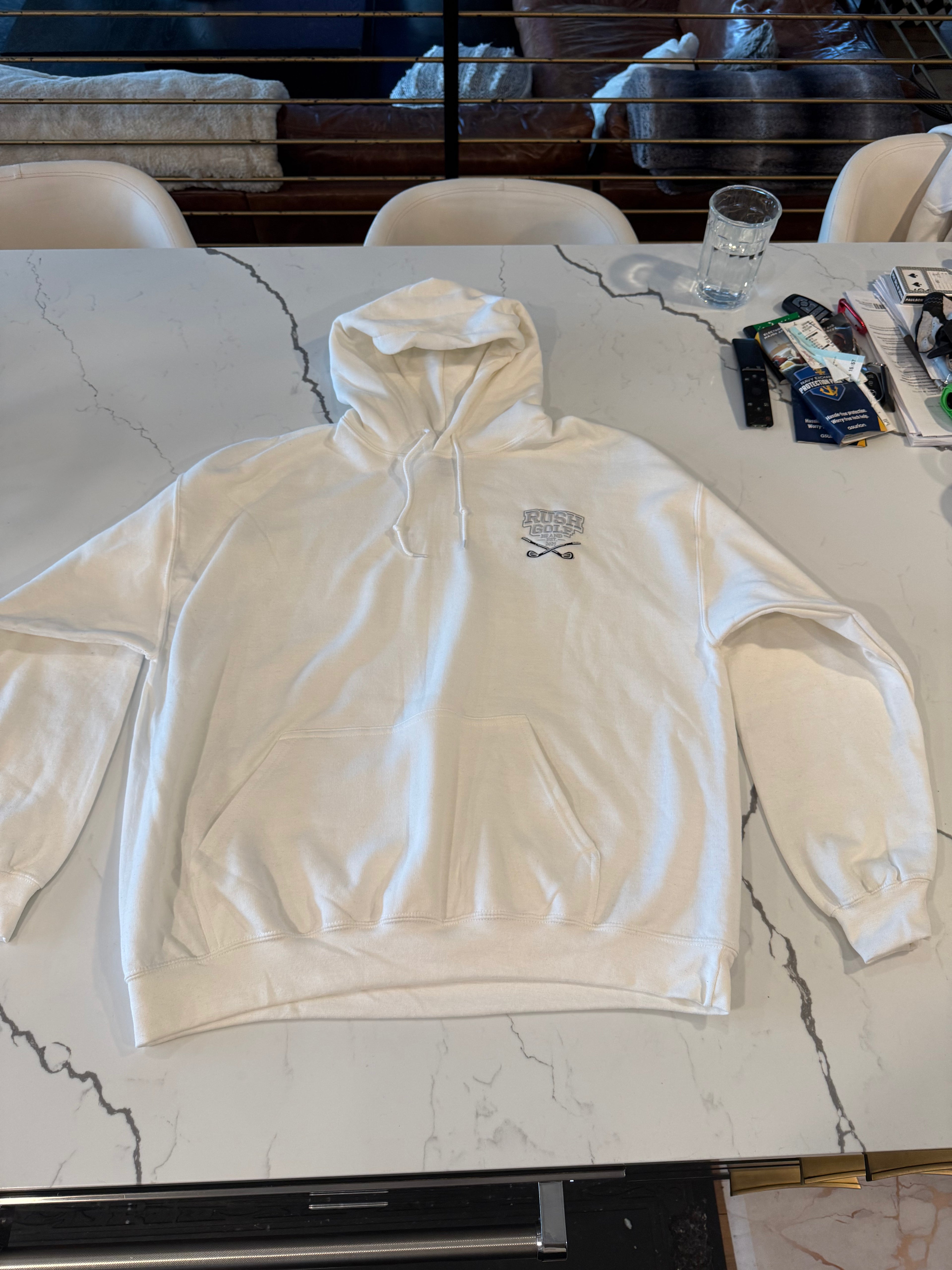 white hoodie