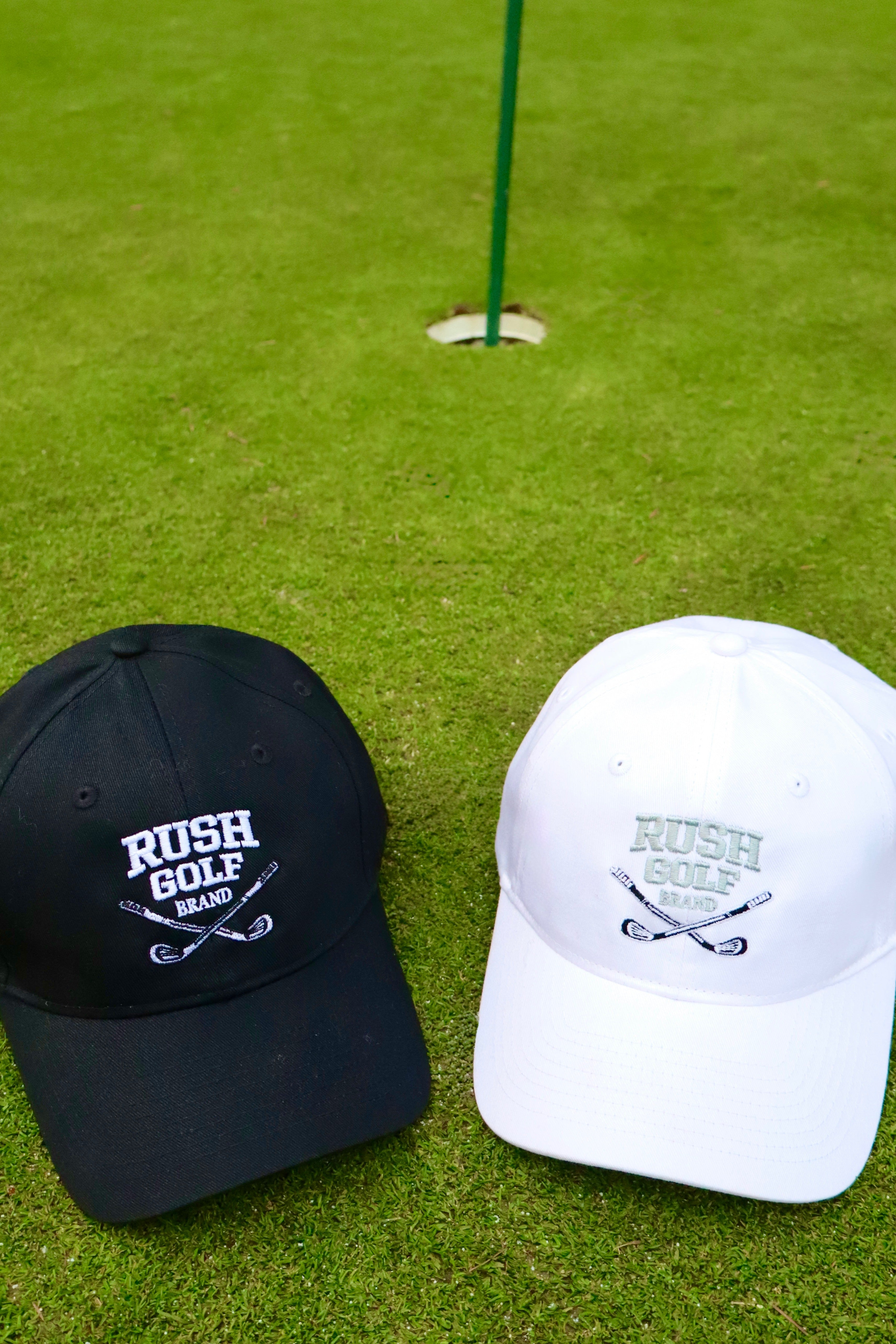 white golf hat